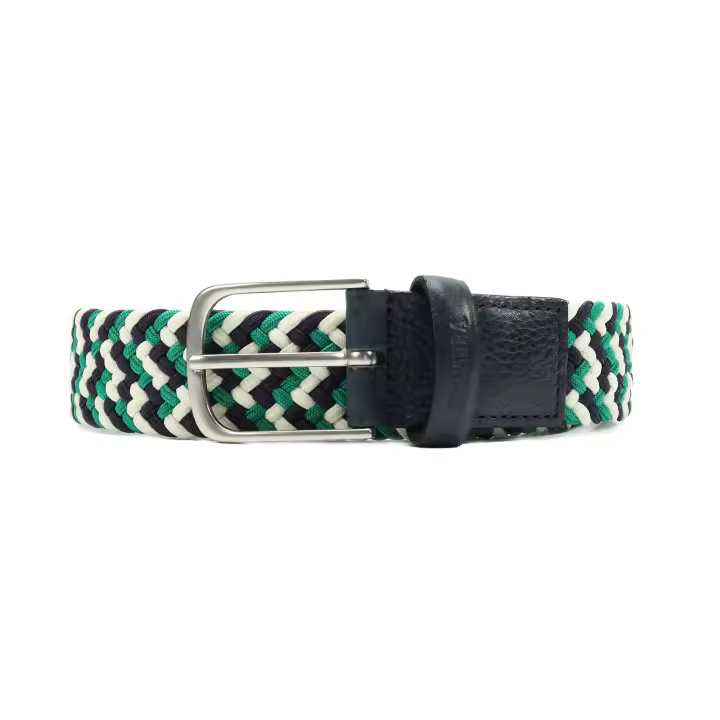 Cinturon Segarra Coral Verde Piel Vacuno Textil - 1