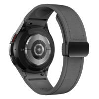 Correa De Cuero Genuino Y Silicona Para Samsung Galaxy Watch 7 6 5 44mm 40mm 20 Bracelet Galaxy Watch 6 4 Classic 47mm 46mm 43mm 42mm Unisex - details 1