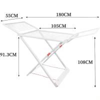 Tendedero Plegable de 100% Resina,Fabricado en España, 180x108x55cm, Resistente y Firme con Viento, Tendedero Exterior/Interior de Ropa Adecuado para Balcón, Jardín, Salón, Blanco. Envío desde España - details 2