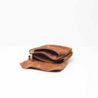 monedero ,cartera Pequeña de Piel Ante  ，hecho en Italia– Minimalista, Ligero y Multifuncional,Perfecto para el Día a Día y Ocasiones Especiales, Diseño Elegante , Dos Compartimentos y Bolsillo con Cremallera, Disponible en piel de Ante, - details 11