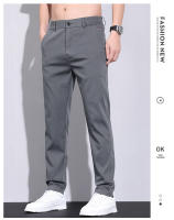 Pantalones Casuales De Algodón De Calidad Superior Para Hombres Estilo Recto Cierre De Cremallera Pantalones De Todas Las Estaciones - details 1
