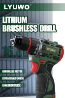 LYUWO Destornillador Eléctrico Recargable Multifuncional Herramienta Doméstica Con Torque Alto Motor Brushless Herramienta De Impacto Para Comercial Manufactura - details 0