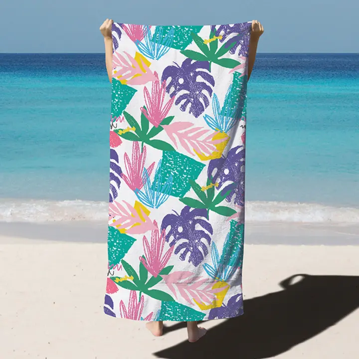 Toalla De Playa De Microfibra HiTurbo Secado Rápido Tamaño Grande 35x71 Pulgadas Toalla De Piscina Super Absorbente Bohe Impresión - 1