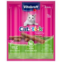 Vitakraft Cat Stick Pollo con Hierba Gatera 3x6gr, Sin Azúcares Añadidos, Ideal para Premiar a tu Mascota - details 0