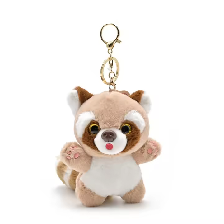 Llavero De Peluche Lindo Colgante De Muñeca Raccoon Material De Peluche Para Decoración De Bolsos Y Llaveros Regalo Para Adultos Y Niños - 1