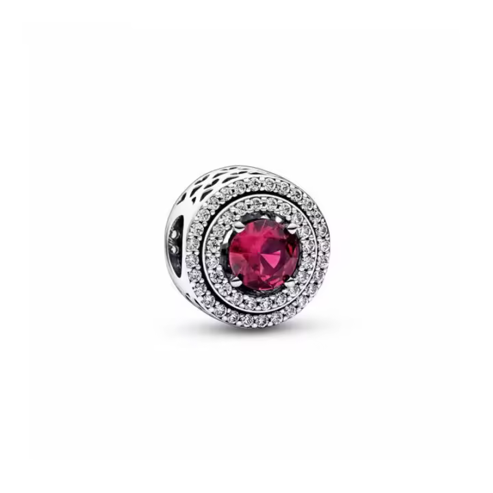Charm Pandora Circulo Rojo Nivelado Brillante - 792418C01 - 1