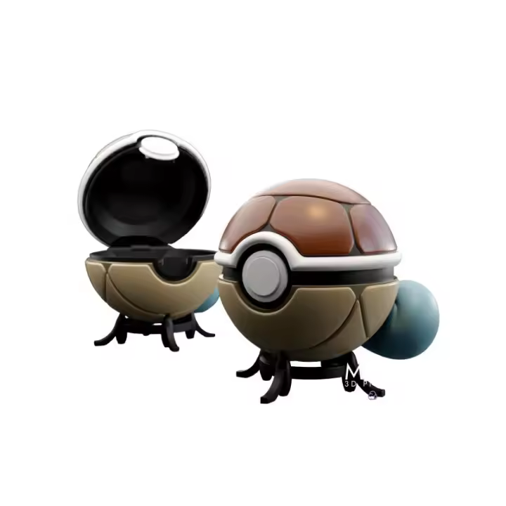 PokeBall de Squirtle impresa en 3d PokeBall de Squirtle Impresa en 3D Pokemon   Impreso en 3d - 1