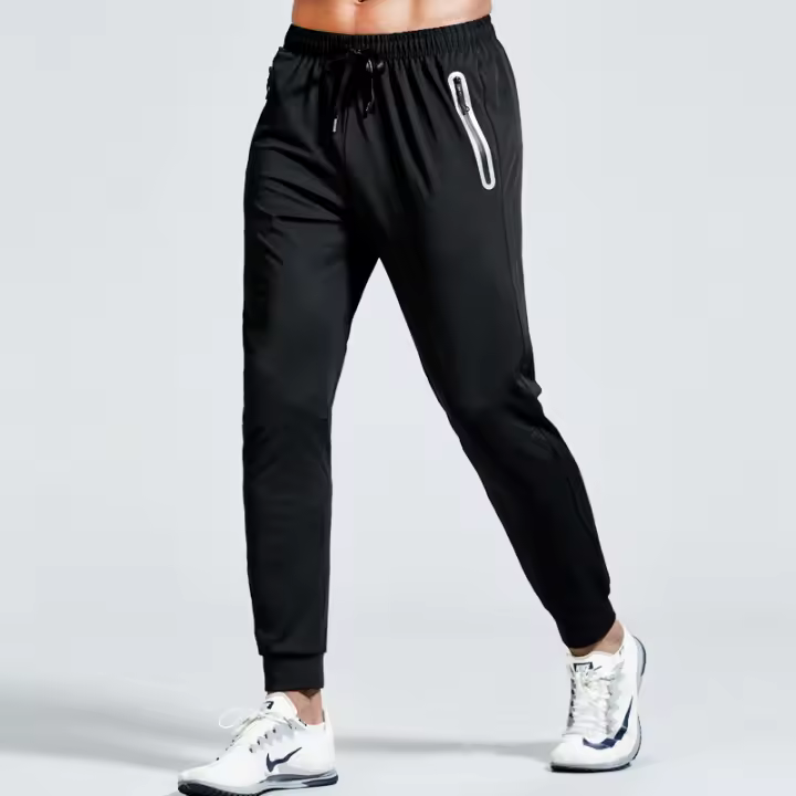 Pantalones De Correr Para Hombre Secado Rápido Deporte Al Aire Libre Con Bandas Reflectantes Pantalones De Gimnasio Para Pesca Senderismo Talla Verdadera - 1