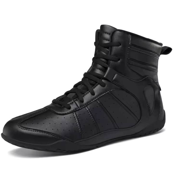 Zapatos De Lucha Profesional Para Hombres Y Mujeres Antideslizantes Y Transpirables Con Suela De Goma Resistente Al Desgaste Para Gimnasio Y Entrenamiento De Boxeo - 1