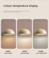 Lámpara De Pared Semi-Circular De Piedra Artística En Color Amarillo Travertino Con Luz LED Ahorradora De Energía Para Decoración De Dormitorio Y Pasillo - details 5