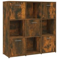 vidaXL Estantería madera contrachapada 90x30x90 cm Blanco, Negro, Gris Mueble Almacenaje Estantería para Oficina, Estudio, Dormitorio Estantería/Librería/ mueble de Almacenamiento - details 8