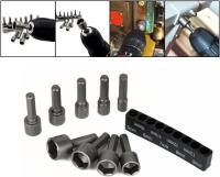 9-Piece Socket Wrench Kit Socket Set Hex Deep Socket Set Socket y Bit Set Socket Adaptador de enchufe para Ratchet Socket Driver Parts - details 3