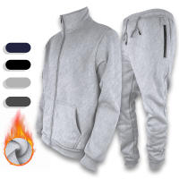 Conjunto De Deporte Para Hombre Con Manga Larga Cierre Completo 2 Piezas Adecuado Para Correr Y Uso Casual Material De Poliéster Grueso - details 10