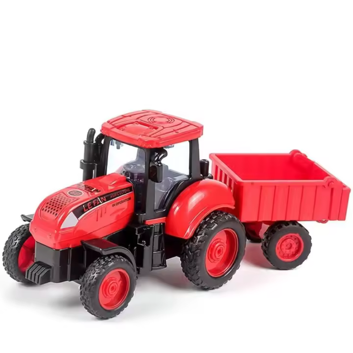 Juguete De Simulación Para Niños: Autobús De Granjero Con Cortacésped Y Recolector De Trigo Coche De Inertia De Modelo De Tractor Regalo Para Niños - 1