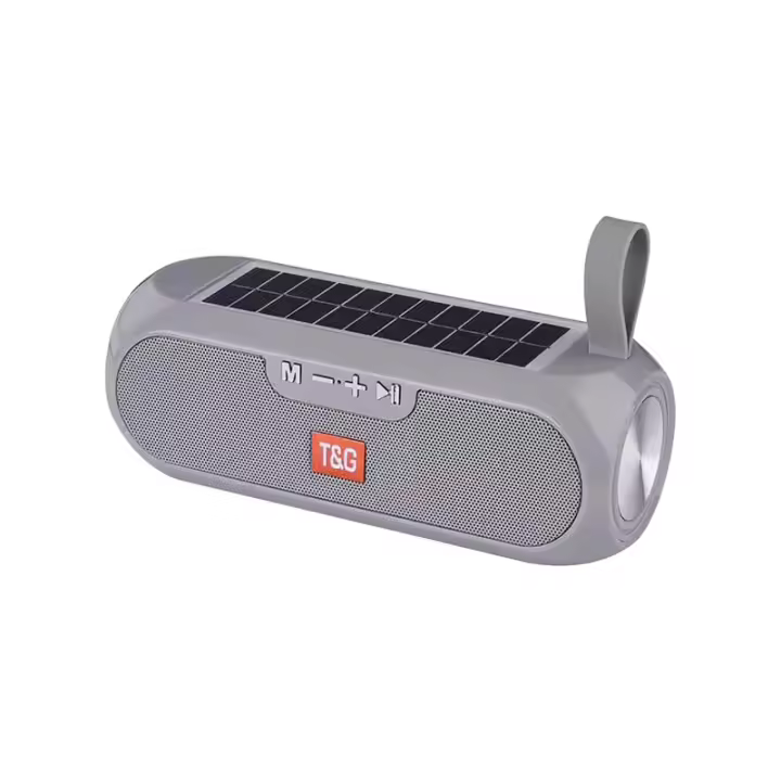 Altavoz portátil compatible con Bluetooth de Carga Solar, música estéreo inalámbrica, Radio AUX FM Resistente al Agua - 1