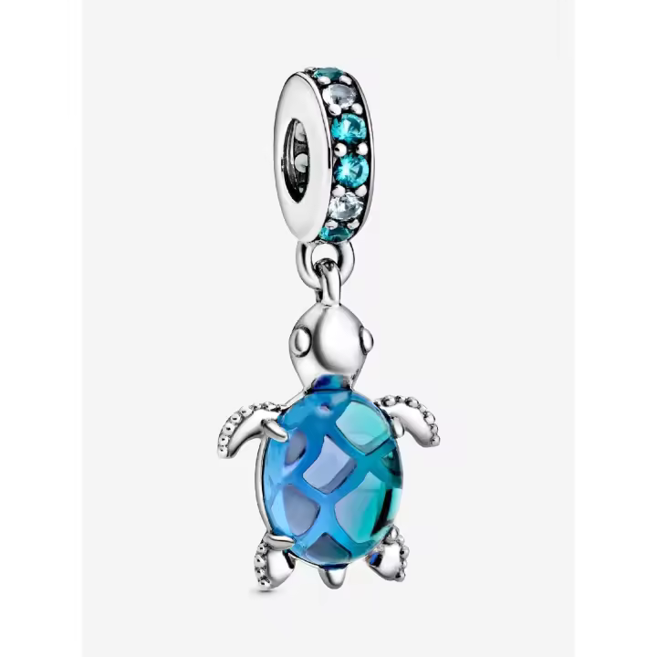 Pandora - Charm Colgante de Tortuga Marina de cristal de Murano - Plata de Lei - 1