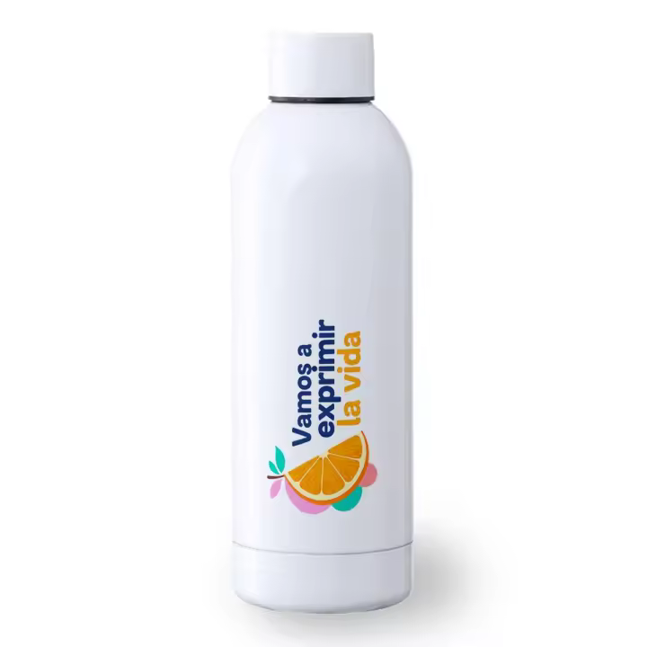 MERCHANDMANIA Bidón 500 ml acero inoxidable frase motivadora vida lucha esfuerzo ánimo deporte deportivo botella senderismo - 1