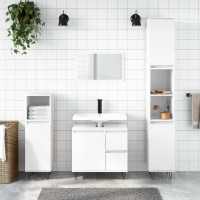vidaXL Armario de baño madera contrachapada 65x33x60 cm en color Roble Sonoma/Madera antigua/Blanco y más | almacenamiento funcional diseño moderno para baño dormitorio sala - details 3