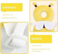 Mochila protectora para la cabeza del bebé, almohadilla protectora para la cabeza para niños pequeños, mochila protectora para la cabeza de seguridad ajustable para bebés, adecuada para niños pequeños de 4 a 24 meses, abejas - details 1