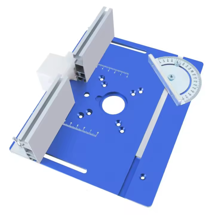 Kit De Elevador De Ruteador Para Carpintería - Placa De Inserto Para Mesa De Ruteador Aluminio Con Guía De Miter Y Bracket Para Motores De 65mm - 1