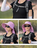 Gorro De Verano Para Mujer Protección UV Sombrilla De Sol Con Visera Ancha Para Pesca Senderismo Y Uso Exterior Capa De Poni - details 7