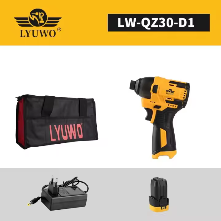 LYUWO Taladro Eléctrico 16.8V 140N.m Herramienta Multifuncional De Batería Recargable Para El Hogar Con Broca Y Destornillador - 1