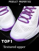 Zapatos De Baloncesto Para Hombres Clásicos Morados Moda Al Aire Libre Transpirables Deportivas De Alto Talle Para Mujeres Entrenamiento De Baloncesto Para Hombres - details 4
