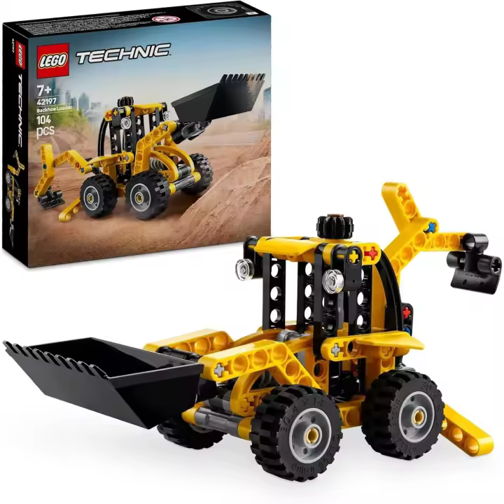 Lego 42197 Pala Mixta Retroexcavadora de Juguete, Vehículo y Maquinaria de Construcción Lego Technic - 1