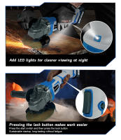 Kamolee M14 Mezcladora De Ángulo Inalámbrica 125MM/100MM 18500RPM 3 Velocidades Compatible Con Batería Makita 18V Herramienta De Corte Potente Para DIY - details 3