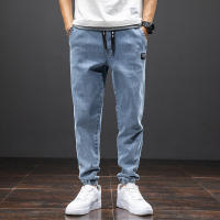 Pantalones De Jeans Cargo Azul Negro Para Hombre Estilo Callejero Primavera Verano Pantalones Harem Baggy Talla Grande Con Bolsillos Midweight - details 2