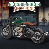 Conjunto De Bloques De Construcción De Motocicleta Clásica 1:8 Para Niños Y Adultos Juguete Técnico De Ciudad Racer 600+ Piezas Regalo Ideal - details 3