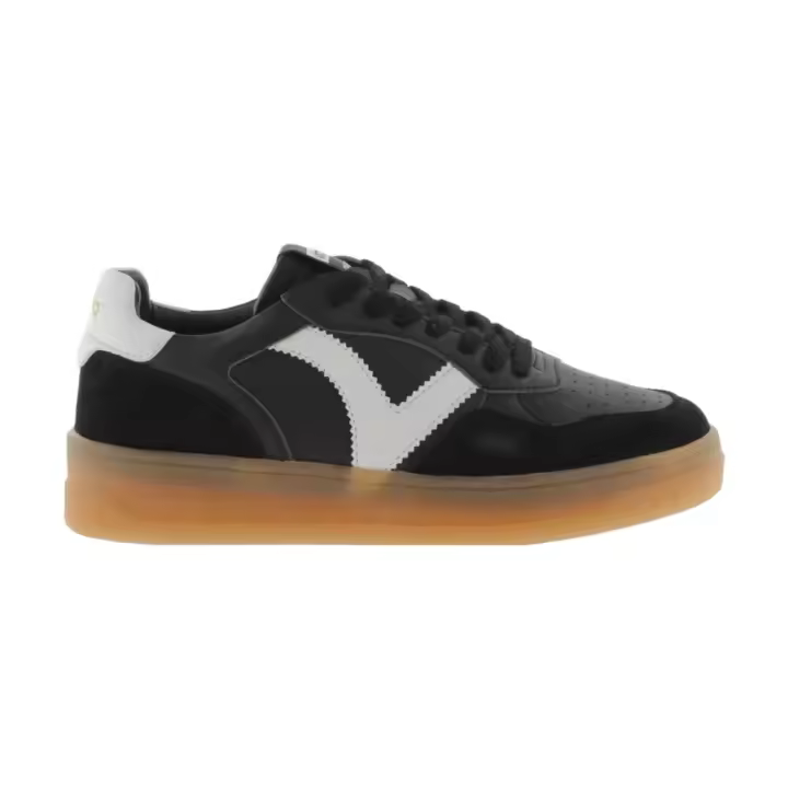 Zapatillas Negras Victoria Seul Efecto Piel - 1
