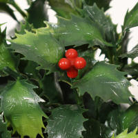 XIYA FLOWER Coronación De Navidad Artificial Roja Bayas Espina Hoja Ringe 43 Cm / 16.92 Pulgadas Material PE Decoración De Hogar - details 15