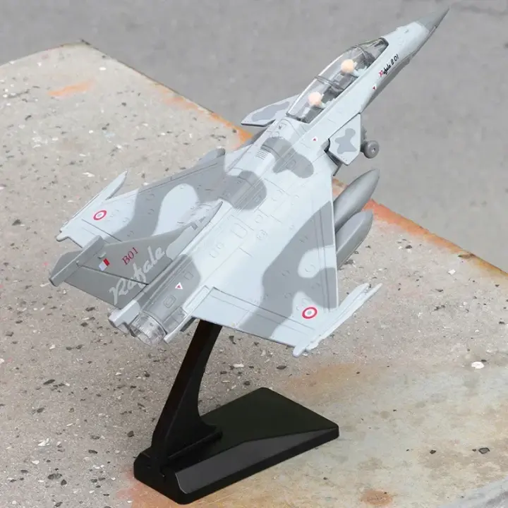 Modelo De Avión Militar Rafale Fighter De Aleación Regreso Acústico Y Óptico Adorno Juguete Para Coleccionistas Y Adultos - 1