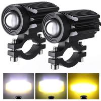 Luz Auxiliar Para Motocicleta Mini Luz De Conducción Completa Conjunto De Faros Antiniebla Para Vespa Honda 6000K LED 12V - details 0