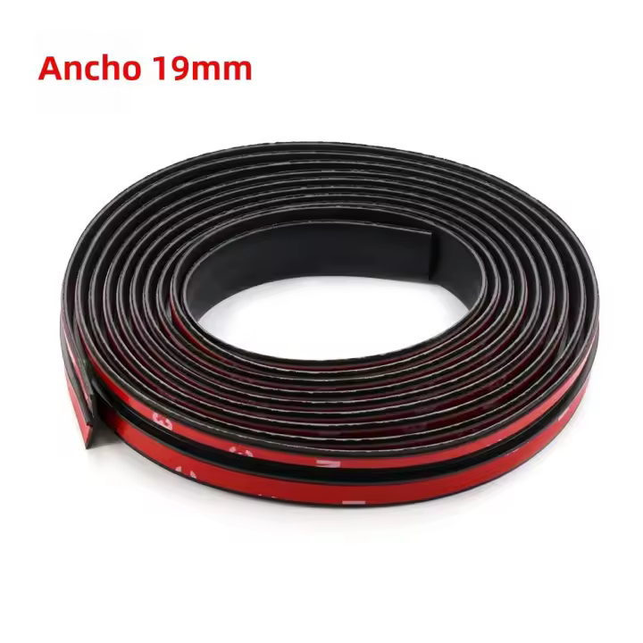 Tira De Sellado De Goma Para Coche Protector De Borde Ventanas Parabrisas Techo Solar Tira De Sellado De Clima Negra EPDM 3m Ancho 14/19mm - 1