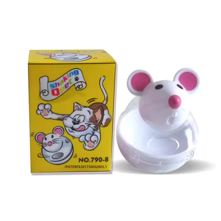 Juguete Interactivo Para Gatos Ratón De Alimentos Tumbler Feeder Bol De Tratamiento Juguetes Pequeños Y Largos De Plástico Para Ropa De Cama Y Mascotas - 1