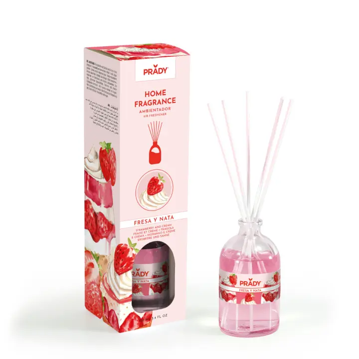 XHC BRICO - PRADY -  Ambientador de Hogar - Fragancia de Fresas y Nata - Mikado - 100ml - 1