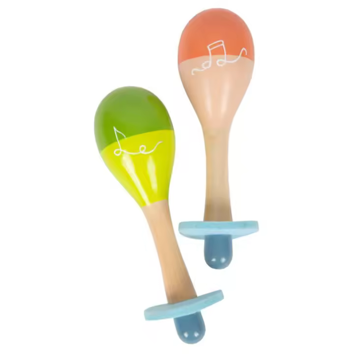 Small Foot Juguete Musical Maracas Groovy Beats para Niños con Protector de Fieltro y Diseño Adaptado - 1