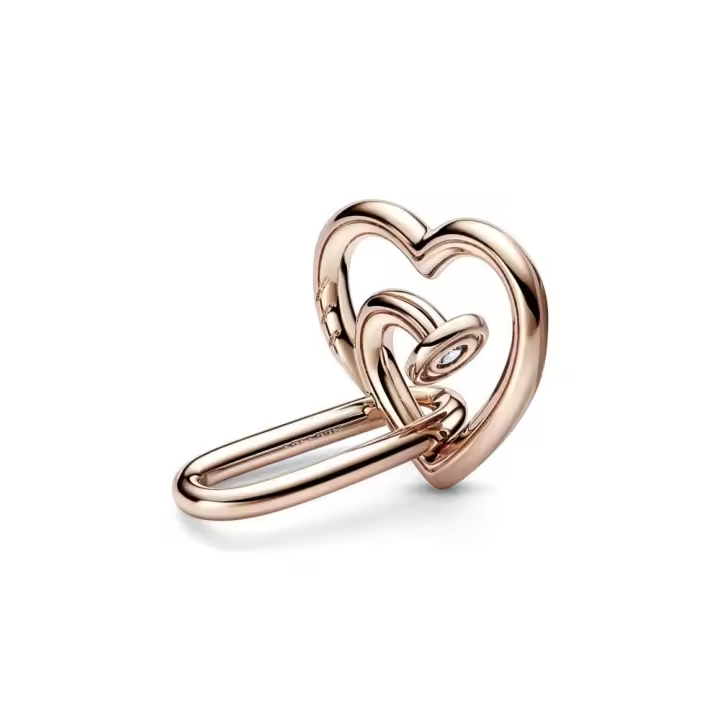 Link Doble Pandora ME con un recubrimiento en oro rosa de 14k Corazón Clavado 782530C01 PANDORA Raíz Joyas de Plata Pandora Me Joyas Pandora MUJER inicio Mujer Pandora original - 1