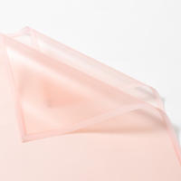4pcs/Pack Papel De Embalaje De Flores Rosa Sólido Mate Transparente Hidratado Para Regalos Y Bouquets De Floristería - details 8