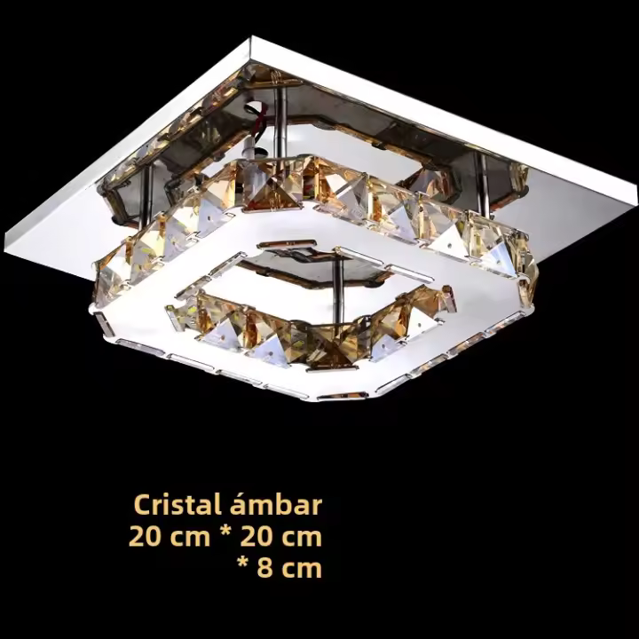 Lámpara De Techo Moderna Nórdica Con Cristales LED Para Sala Comedor Pasillo Cocina Decorativa Blanco Instalación Suelta - 1
