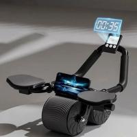 Manalex. Rodillo de ejercicio abdominales con temporizador. Equipado con soporte para teléfono movil - details 2