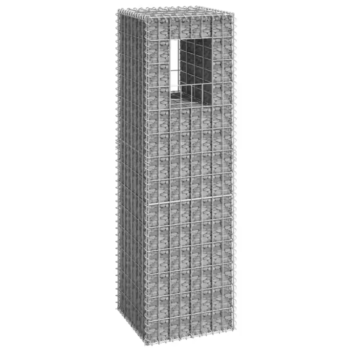 vidaXL Cesta poste de gaviones de hierro 40x40x140 cm - 1