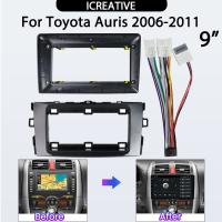 Kit De Panel De Radio Para Coche Toyota Auris 2006-2011 9 Pulgadas Con Cable De Alimentación Accesorios Multimedia Central - details 0