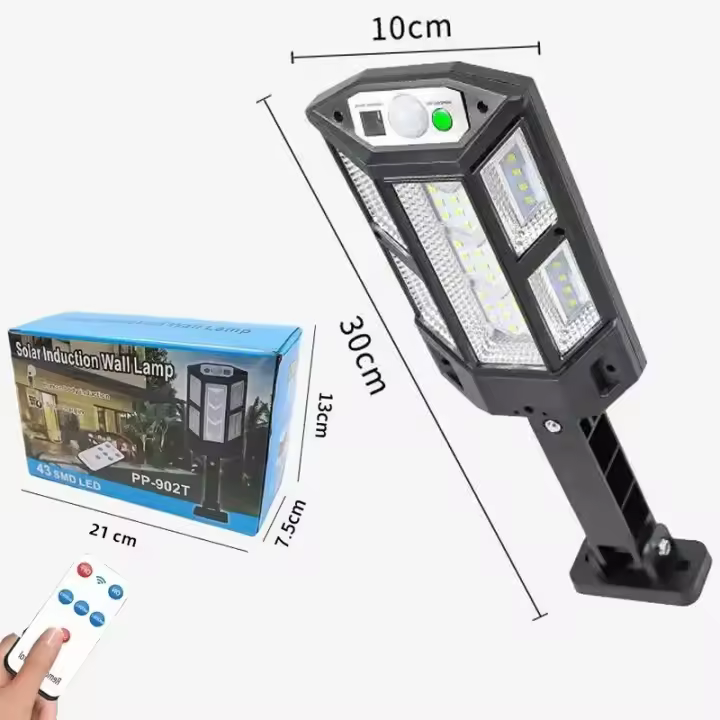 Lámpara Solar LED Exterior Con Sensor De Movimiento 15000mAh 100000LM Control Remoto Luz De Fosa Impermeable ABS Para Exterior - 1