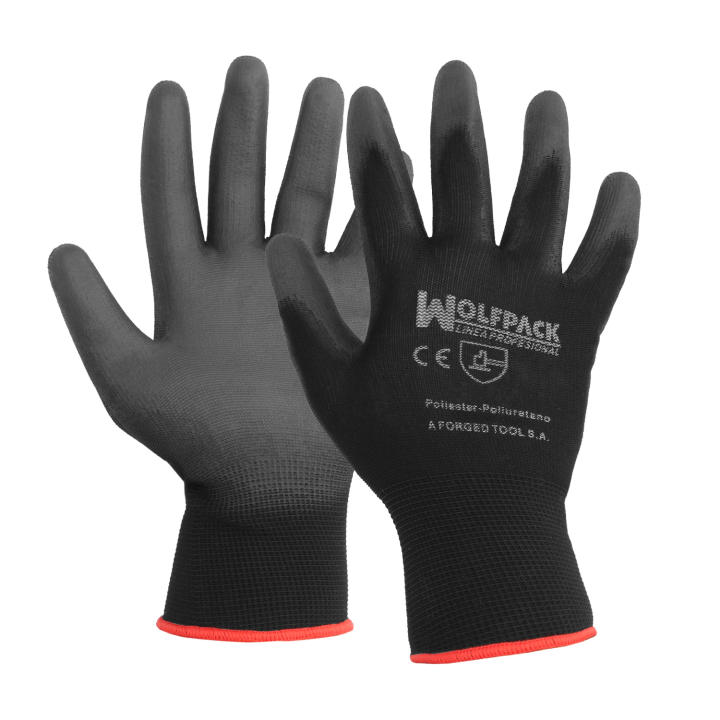 WOLFPACK Guanto Da Lavoro In Nylon Con Punti PVC - Blu, Taglia 7, Antiscivolo