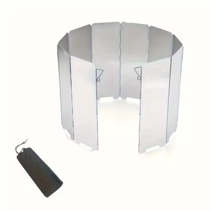 Escudo Antiviento De Aluminio Plegable Para Estufa De Gas 10 Placas Para Camping Y Cocina Al Aire Libre Resistente Al Viento - 1