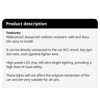Luz Diurna LED Ultra Delgada Y Brillante Para Coche COB Consumo Bajo 12V Lámpara De Conducción Y Niebla Universal - details 0
