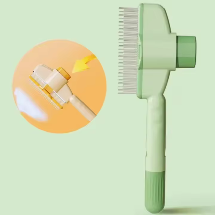 Cepillo De Aseo Para Mascotas Con Botón Self Cleaning Cepillo De Masaje Para Perros Y Gatos Herramienta De Peluquería Para Animales - 1